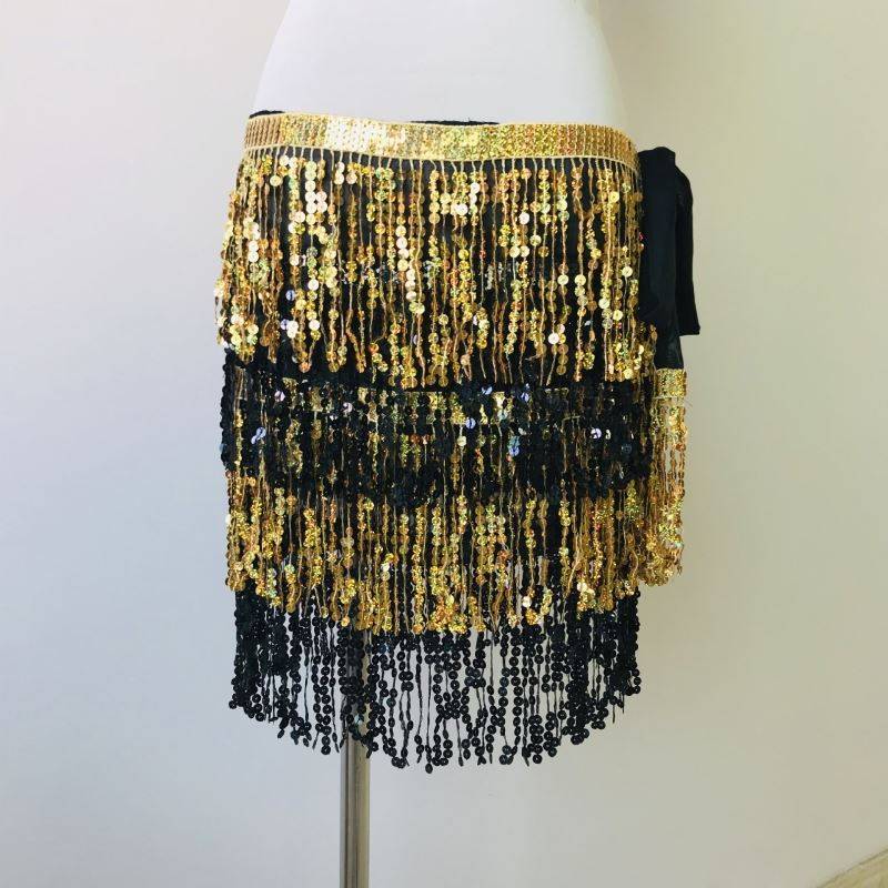 Yellow, black, yellow, four-storey waist chains